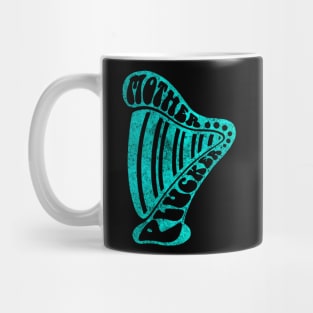 Mother Plucker Distressed Turquoises Harp Mug